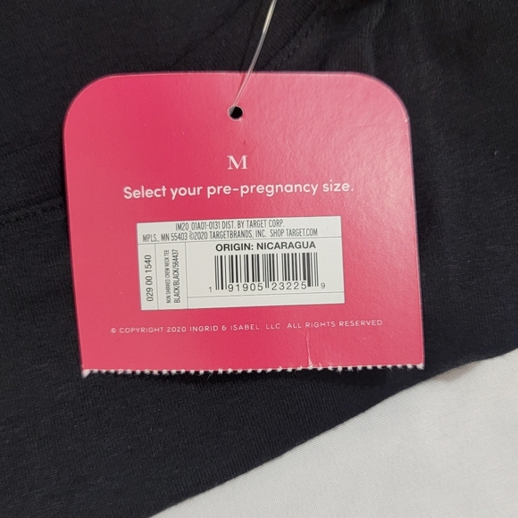 Isabel Maternity by Ingrid & Isabel Black Fitted Short Sleeve Tee Size Medium - Picture 10 of 11